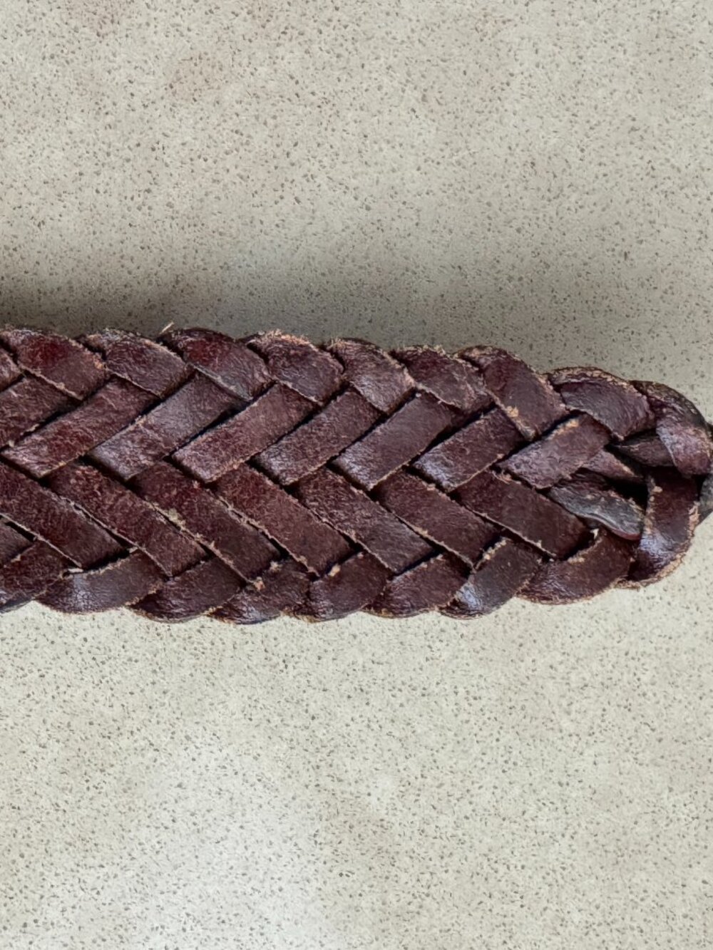 COACH Braided leather belt- medium brown - 42" - Picture 7 of 7